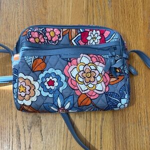 Like New Vera Bradley Blue Floral Crossbody Bag